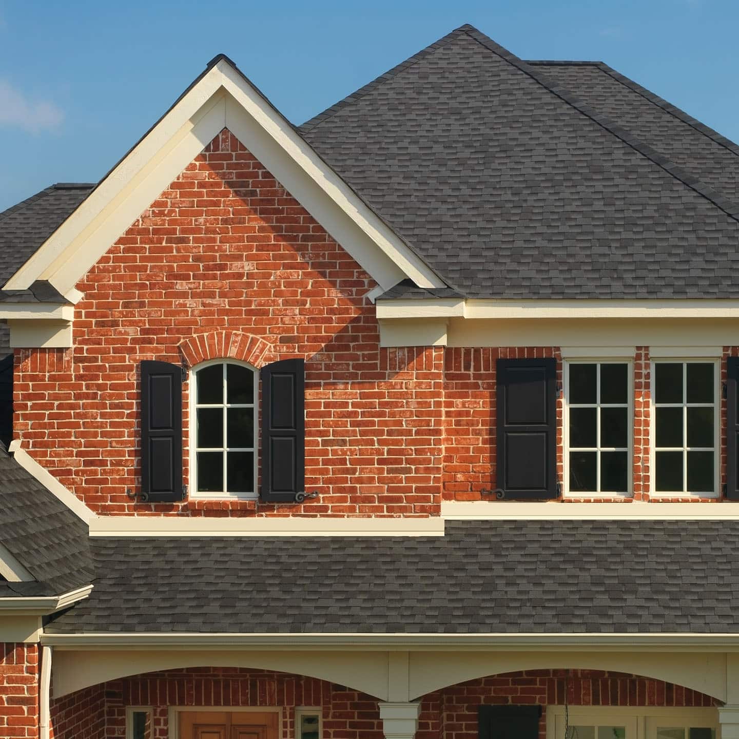 Brick home with gary Timberline AS II - class 4 roof shingles 